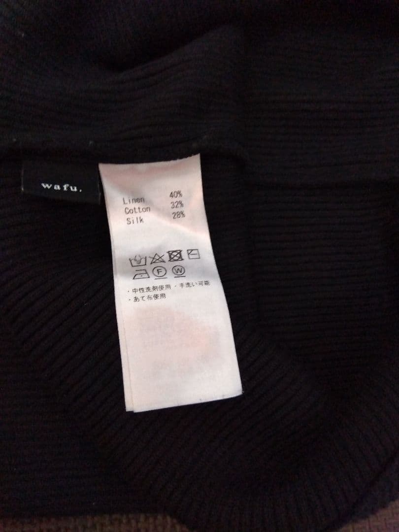 wafu. リネンコットンシルクレギンス　ブラック