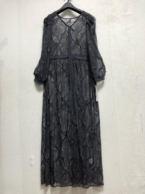 新品☆Lくすみカラー♪総レース重ね着ワンピースドレス♪着回し◎♪結婚式☆a173