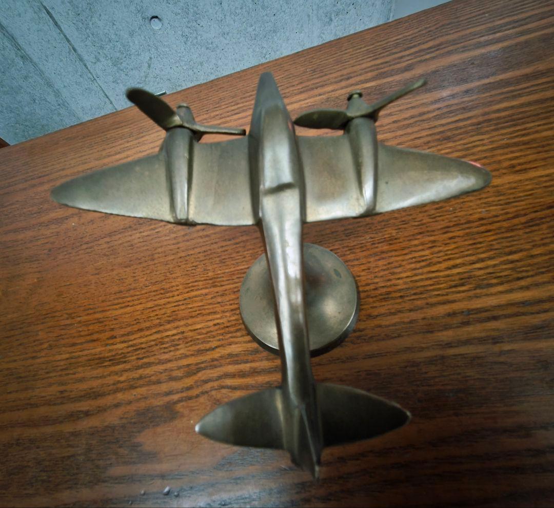 《アンティーク品》 双発飛行機 置物・オブジェ