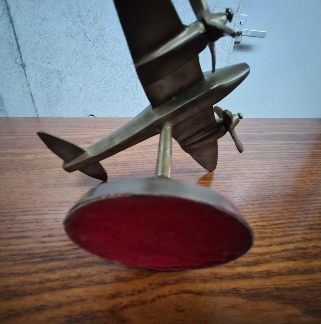 《アンティーク品》 双発飛行機 置物・オブジェ