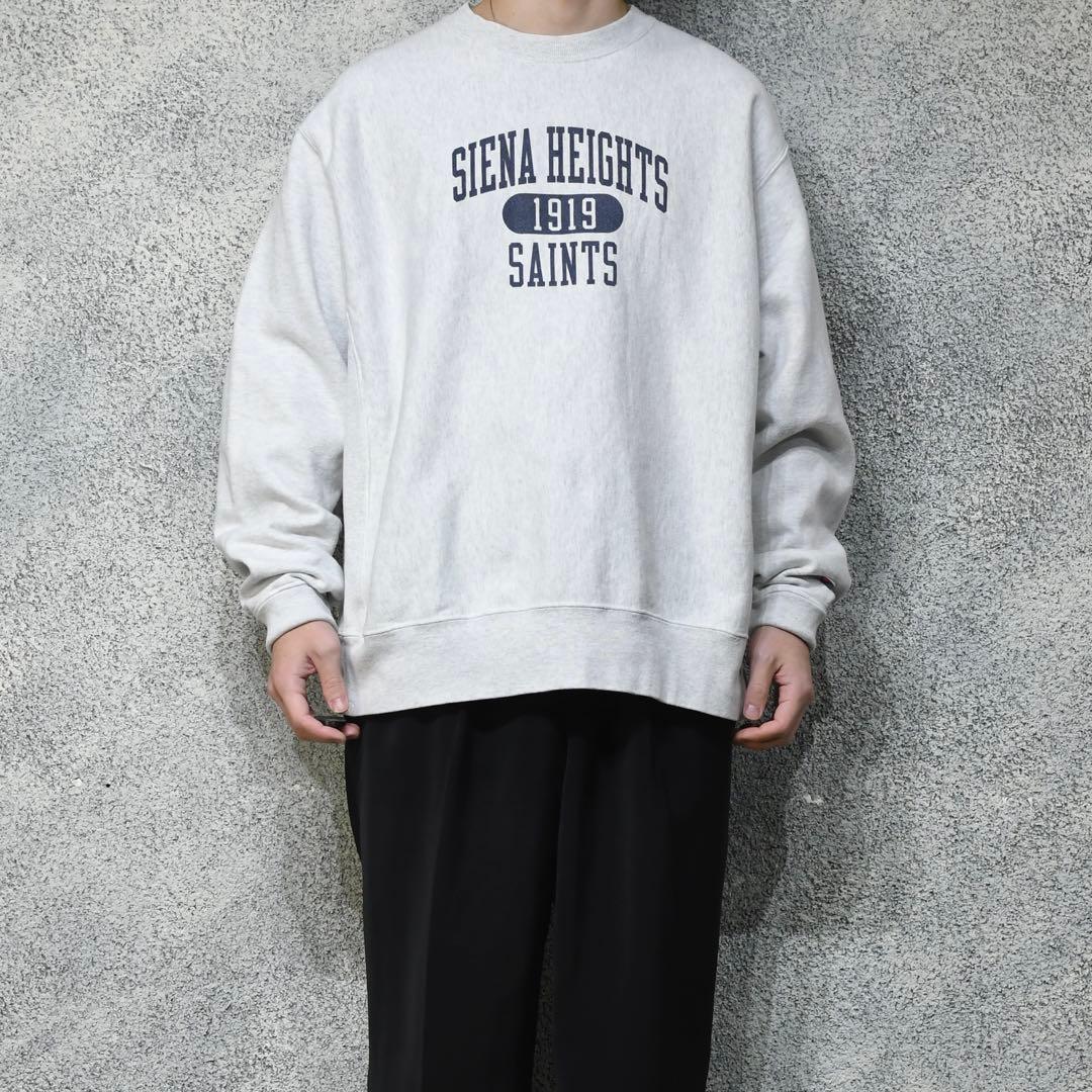 古着 Champion reverse weave カレッジスウェット グレー