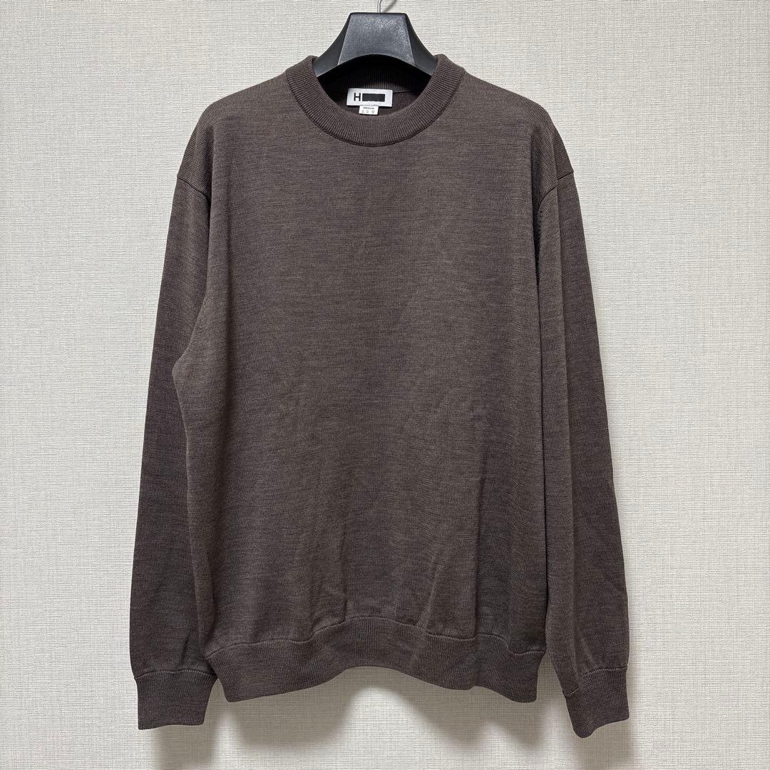 navy エイチビューティアンドユース ブラウン ニット