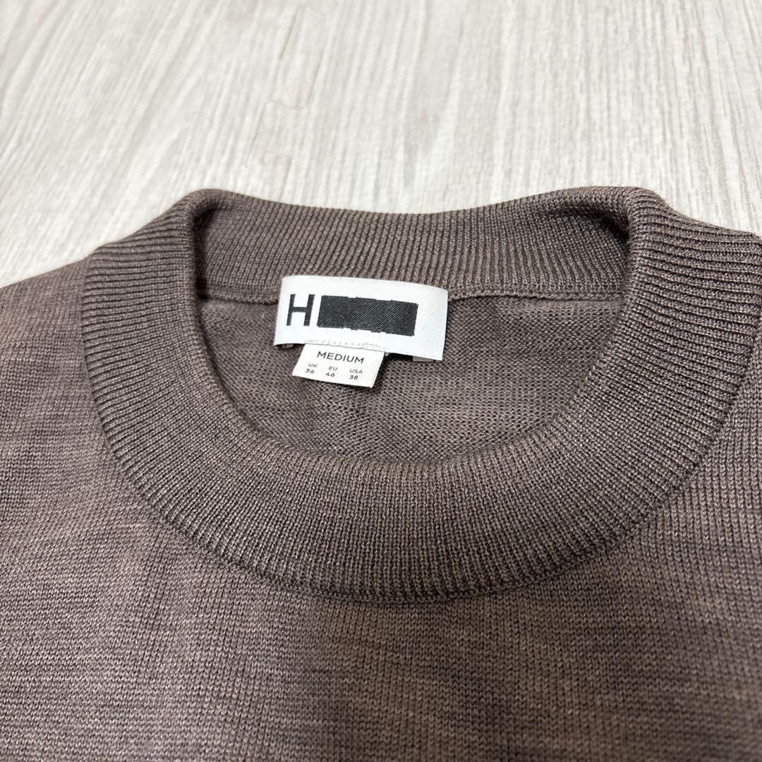 navy エイチビューティアンドユース ブラウン ニット