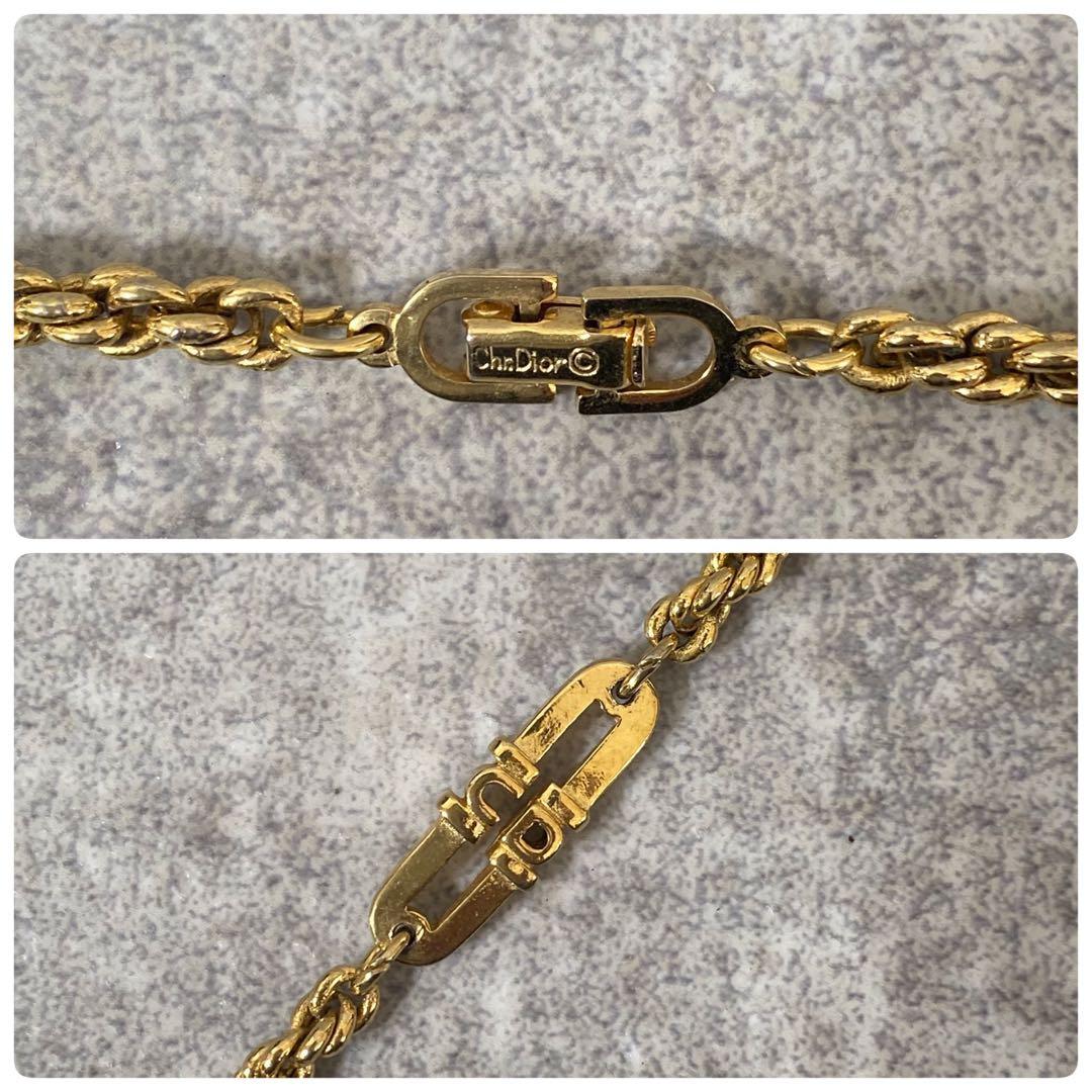 DIOR クリスチャンディオール　喜平　チェーン　ロング　ネックレス　ゴールド