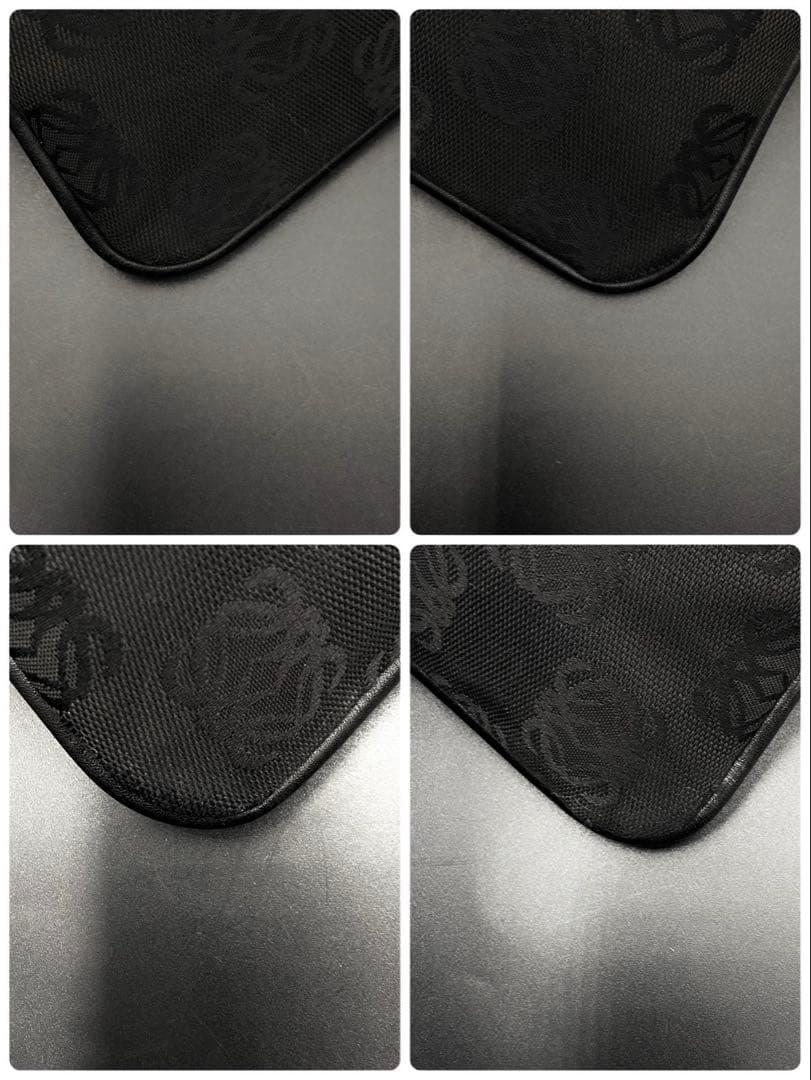 【美品】ロエベ アナグラム ショルダーバッグ ブラック キャンバス