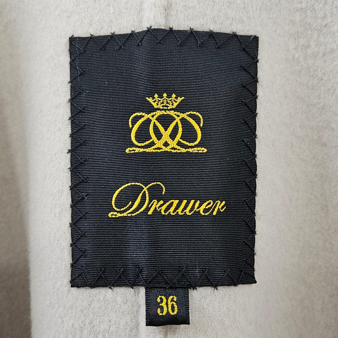 【新品同様】ドゥロワー　フォックス　ポンチョ　ケープ　ダブルフェイス　グレージュ