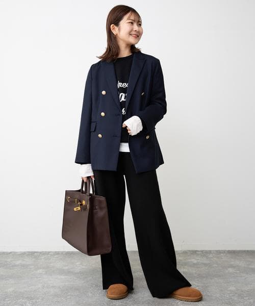 23AW SLOBE IENA　ウール混ダブルブレストジャケット