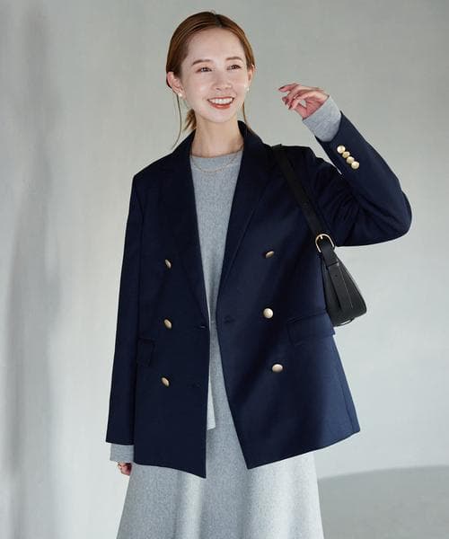 23AW SLOBE IENA　ウール混ダブルブレストジャケット