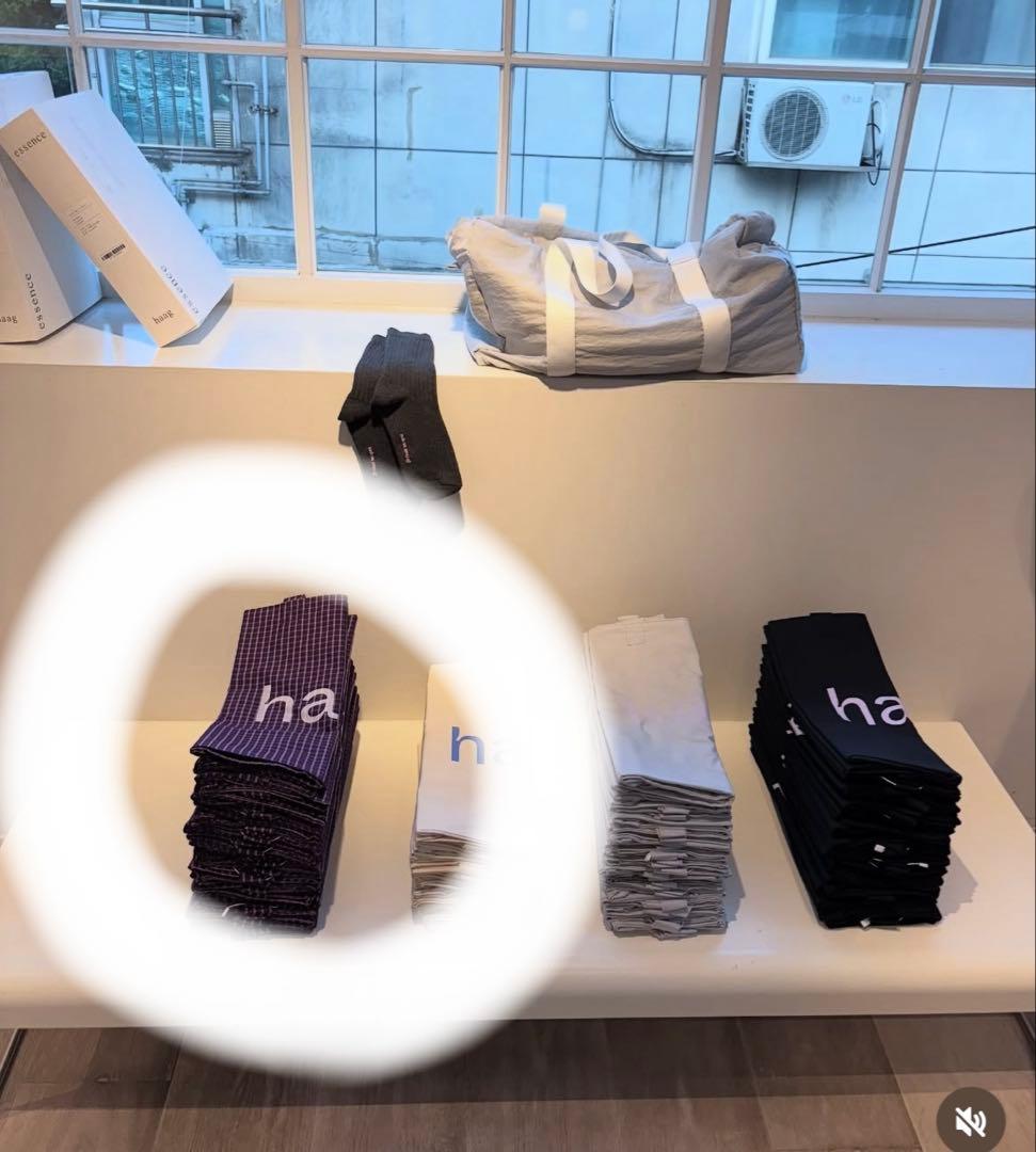 新品未使用　haag トートバッグ　エコバッグ　チェック　（パープルチェック）