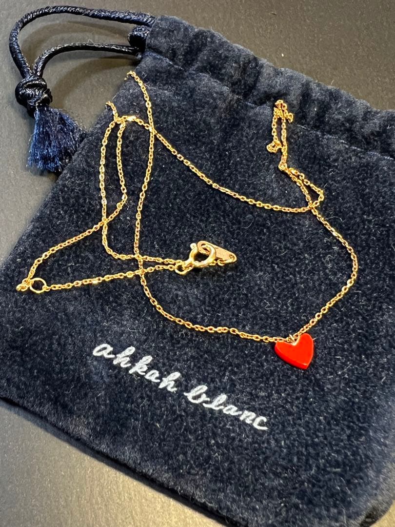 x.xAHKAH BLANC K18 ハート❤️ネックレス