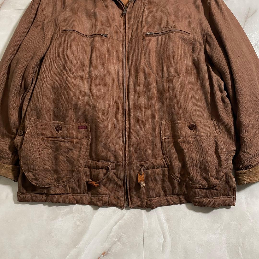 T18611 PAPAS 中綿ライナー付きカバーオール ブラウン L