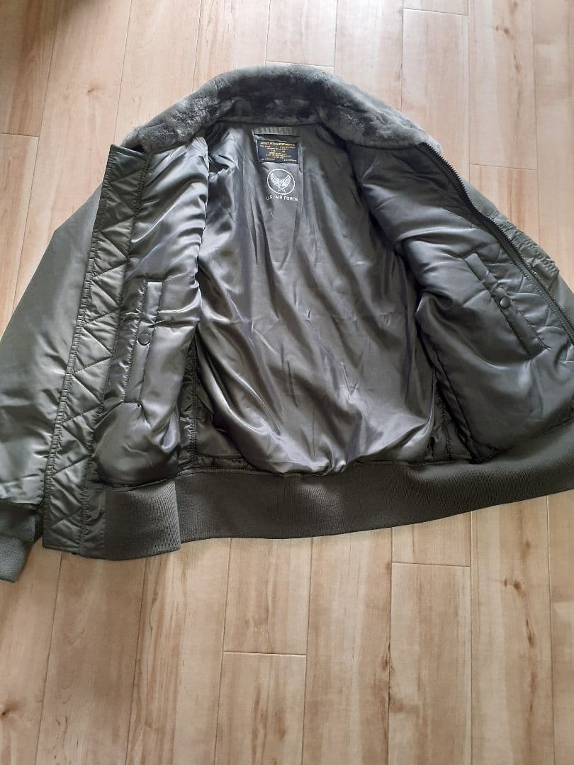 美品 WAIPER B-15 D フライトジャケット 38 セージグリーン