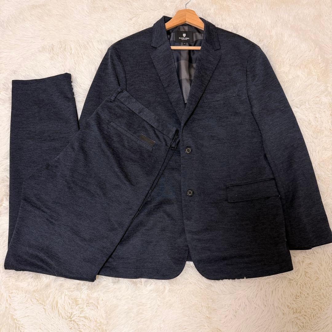 ✨極美品 BLACK LABEL ビジネススーツ 3L ネイビー 大きいサイズ