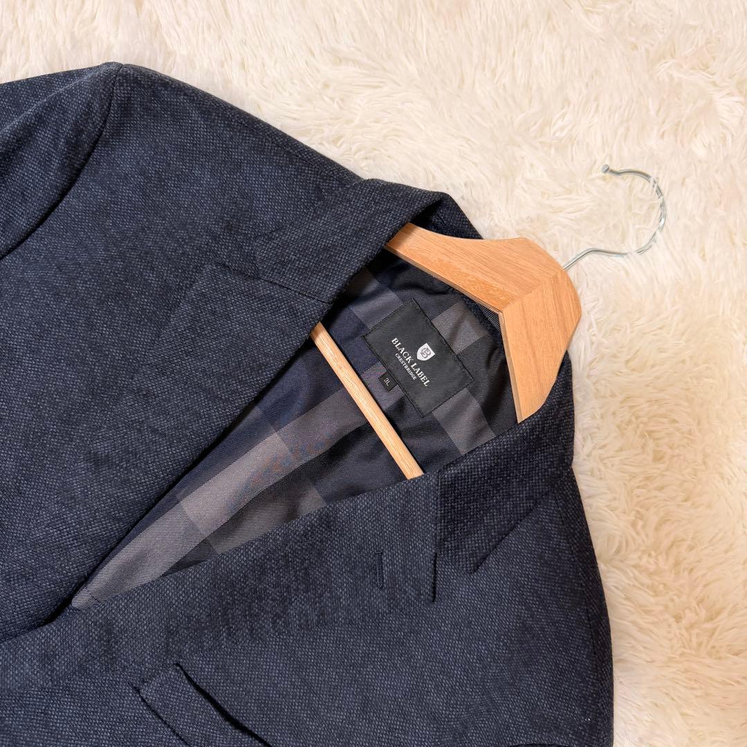 ✨極美品 BLACK LABEL ビジネススーツ 3L ネイビー 大きいサイズ