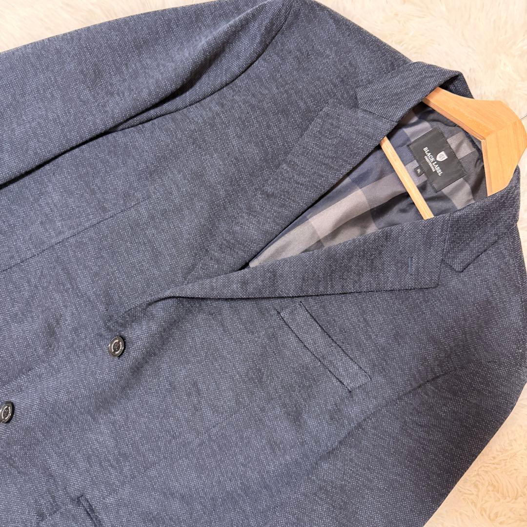 ✨極美品 BLACK LABEL ビジネススーツ 3L ネイビー 大きいサイズ