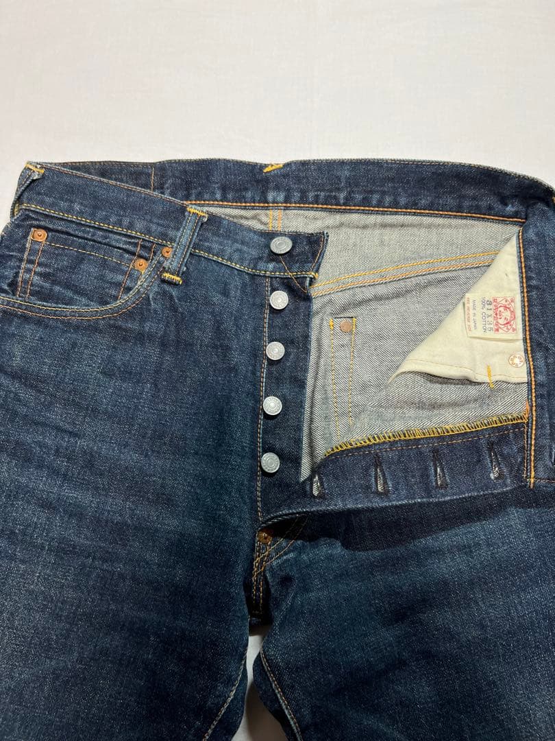 EVISU No.2 2000 31×35 白大黒 ビックカモメ 虎耳 ホワイト