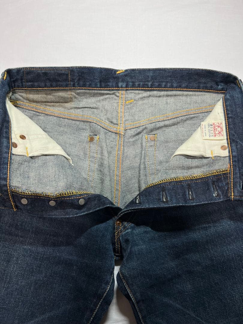 EVISU No.2 2000 31×35 白大黒 ビックカモメ 虎耳 ホワイト