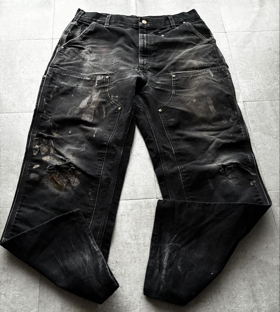 USA製　カーハート　ダブルニーペインターパンツ　B01 BLK ブラック