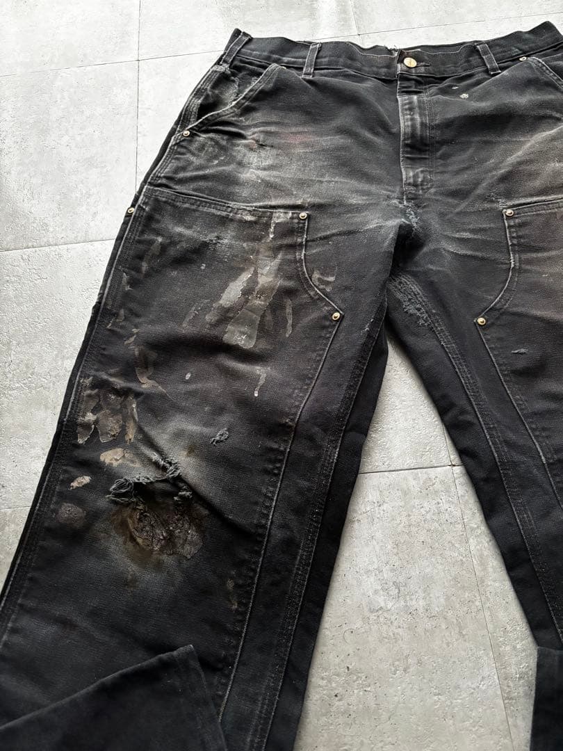 USA製　カーハート　ダブルニーペインターパンツ　B01 BLK ブラック