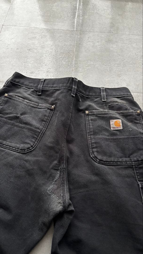 USA製　カーハート　ダブルニーペインターパンツ　B01 BLK ブラック