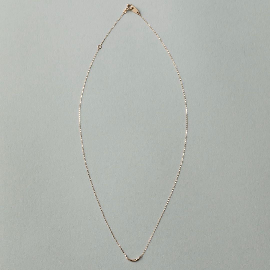 ete エテ [レイヤード] K10YG クレセントムーン ネックレス 極美品