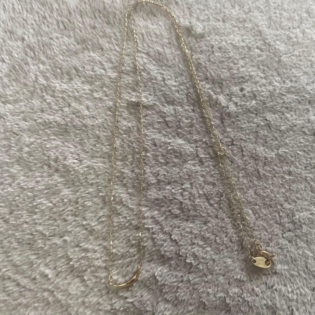 ete エテ [レイヤード] K10YG クレセントムーン ネックレス 極美品