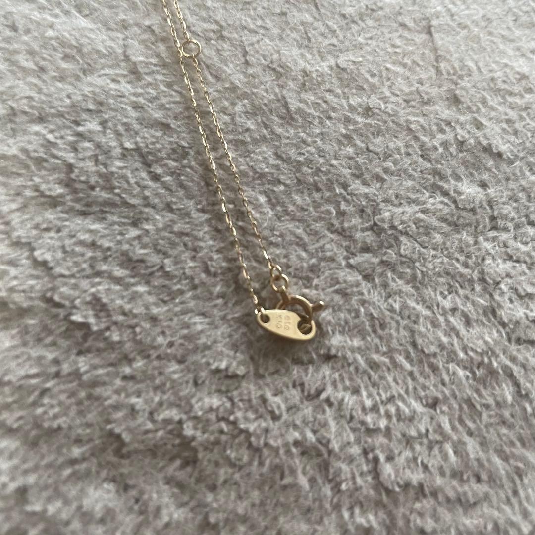 ete エテ [レイヤード] K10YG クレセントムーン ネックレス 極美品