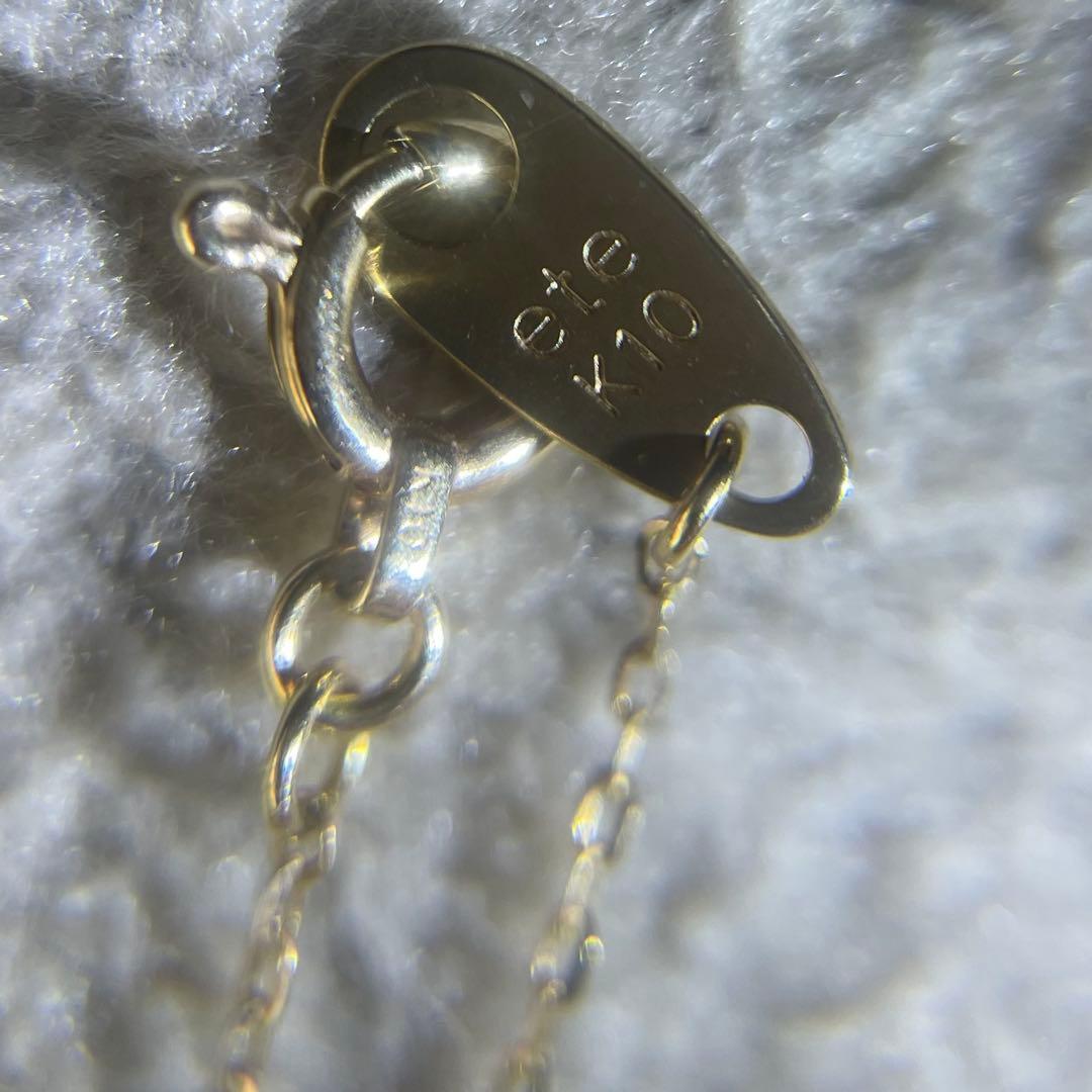 ete エテ [レイヤード] K10YG クレセントムーン ネックレス 極美品