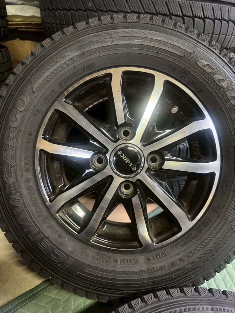 軽バン 軽トラ スタッドレス 145/80R12 2023年製 ホイールセット