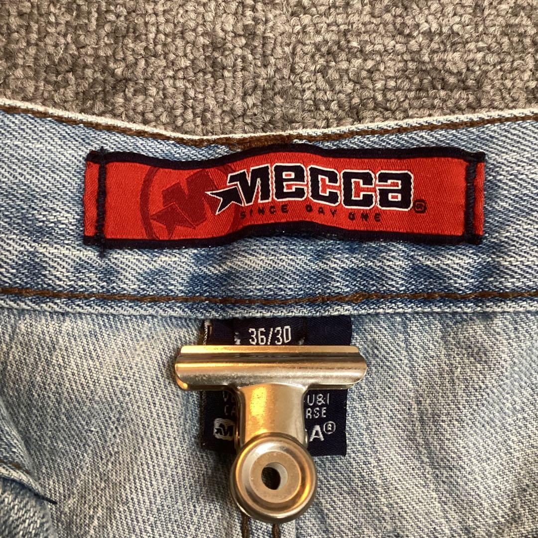 00s 古着 Mecca デニムパンツ ワイド baggy Y2K B系 シティ