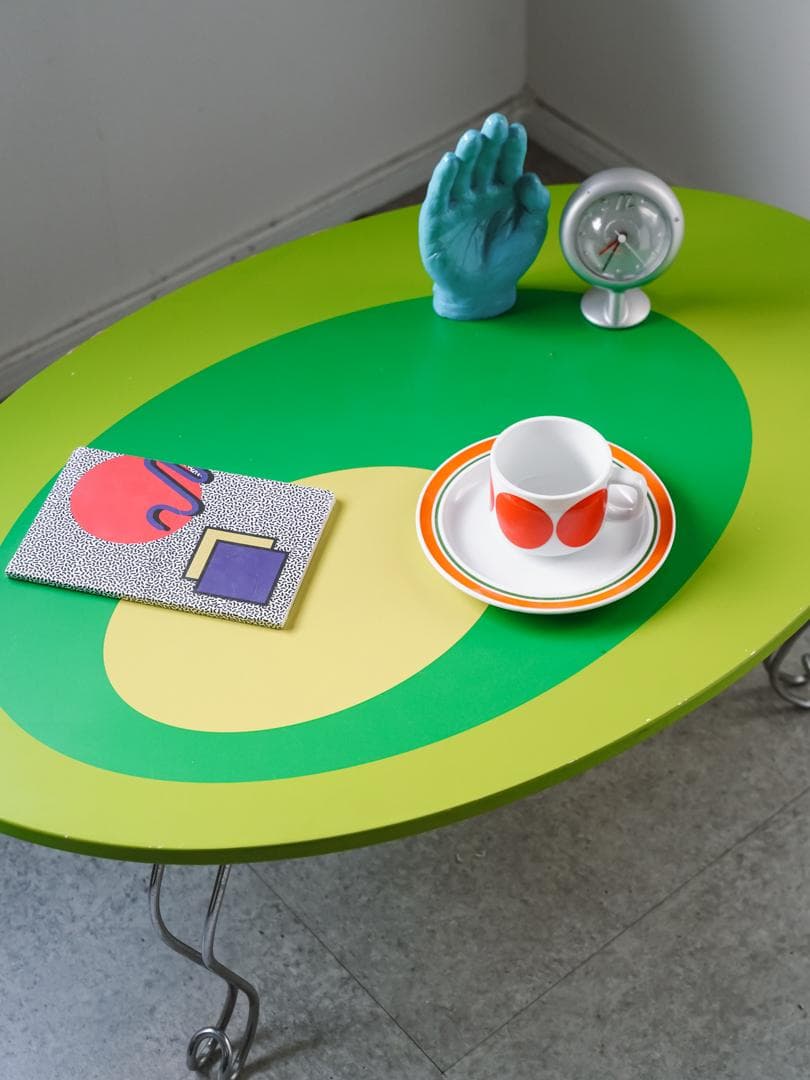 80's ポストモダン ヴィンテージテーブル レトロポップ スペースエイジ