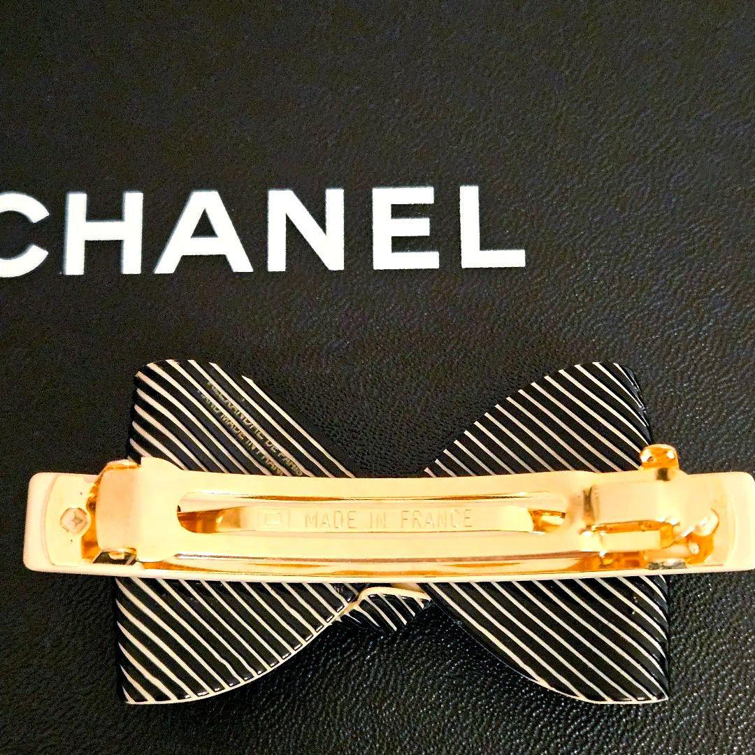 【三越購入】アレクサンドルドゥパリ　リボンバレッタ　新品　黒×ベージュ