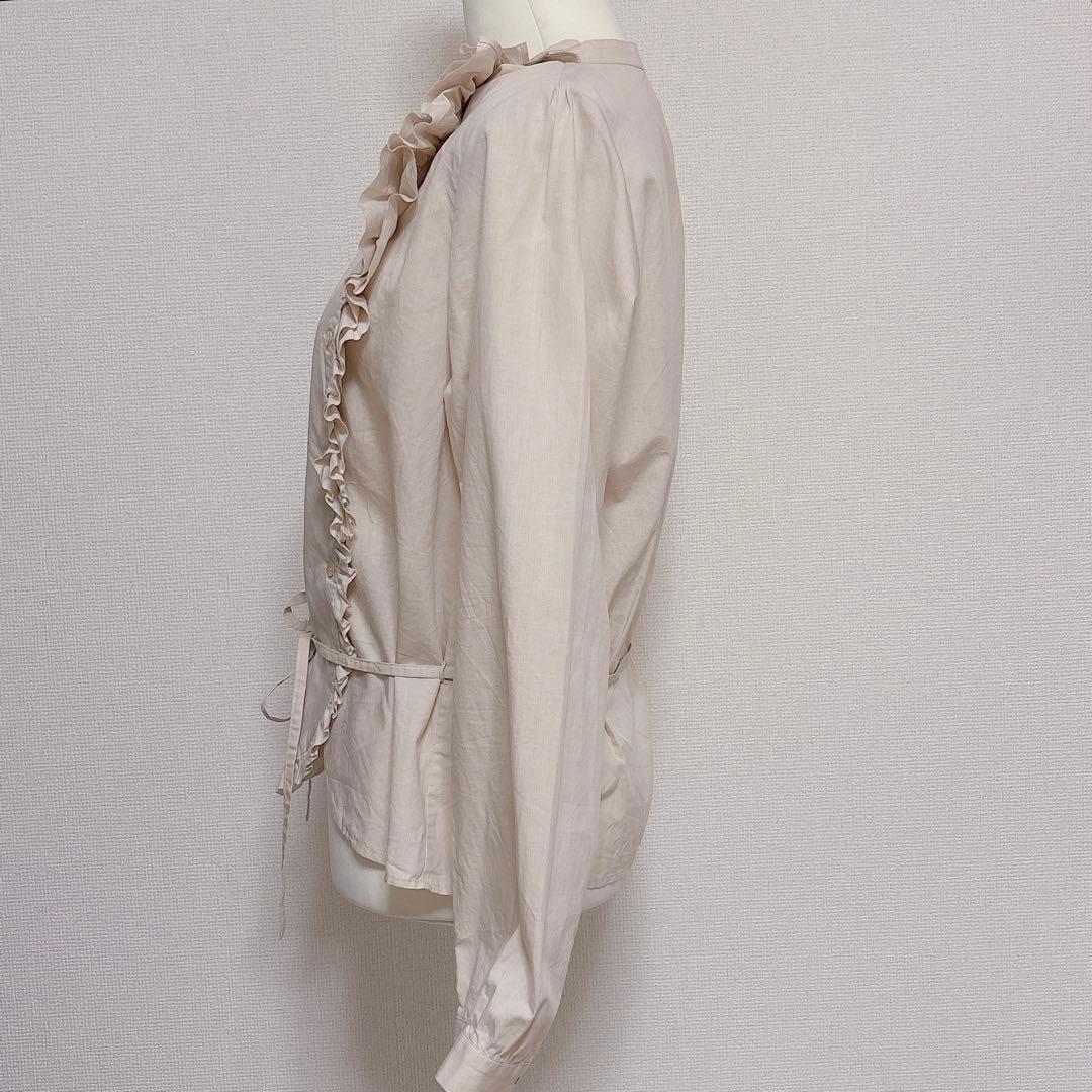 1/25終◆美品✨hatsutoki 西脇 ナチュラル 自然 ブラウス　播州織