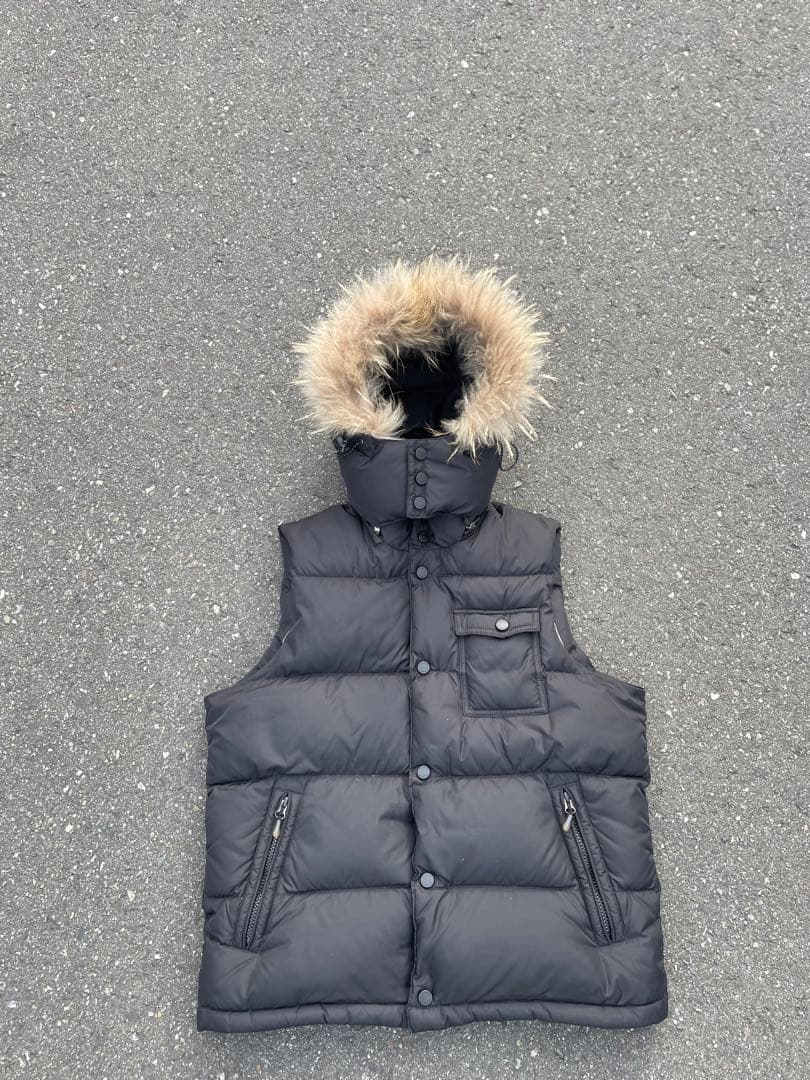 archive y2k others ダウンベスト　ファー付き 黒短丈 swag