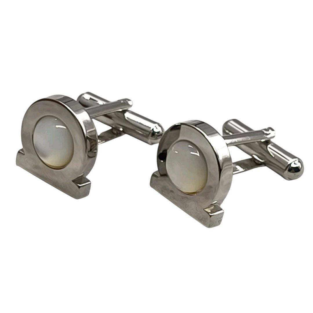 廃盤　極美品　サルヴァトーレ　フェラガモ　カフス　ガンチーニ　ムーンストーン