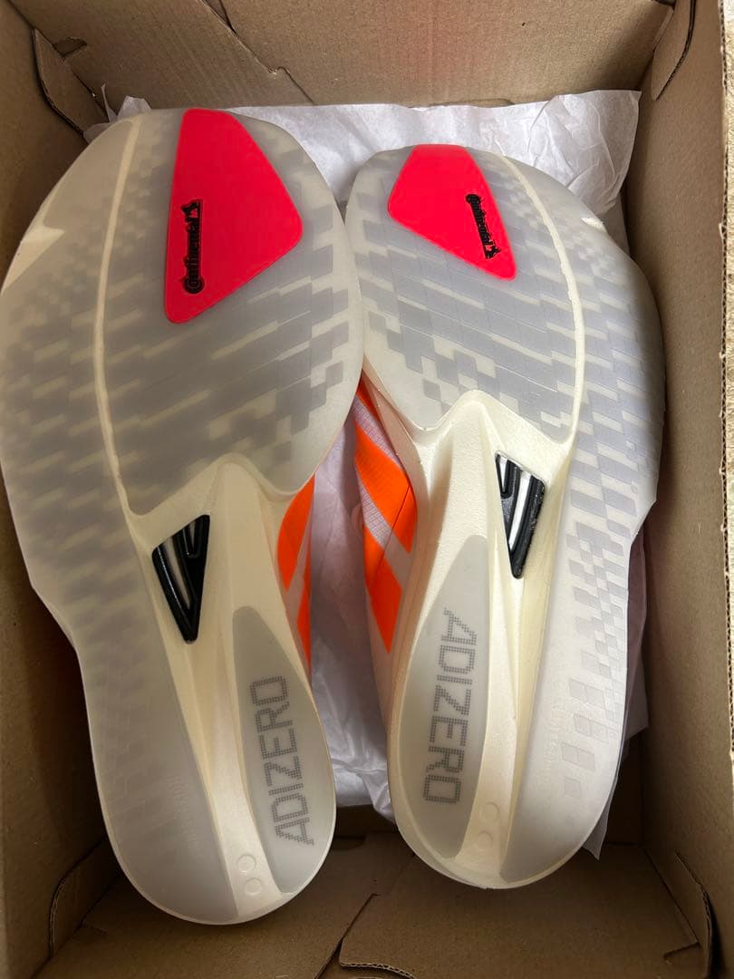 アディダス ランニングシューズ 27.5cm アディゼロタクミセン11 オレンジ