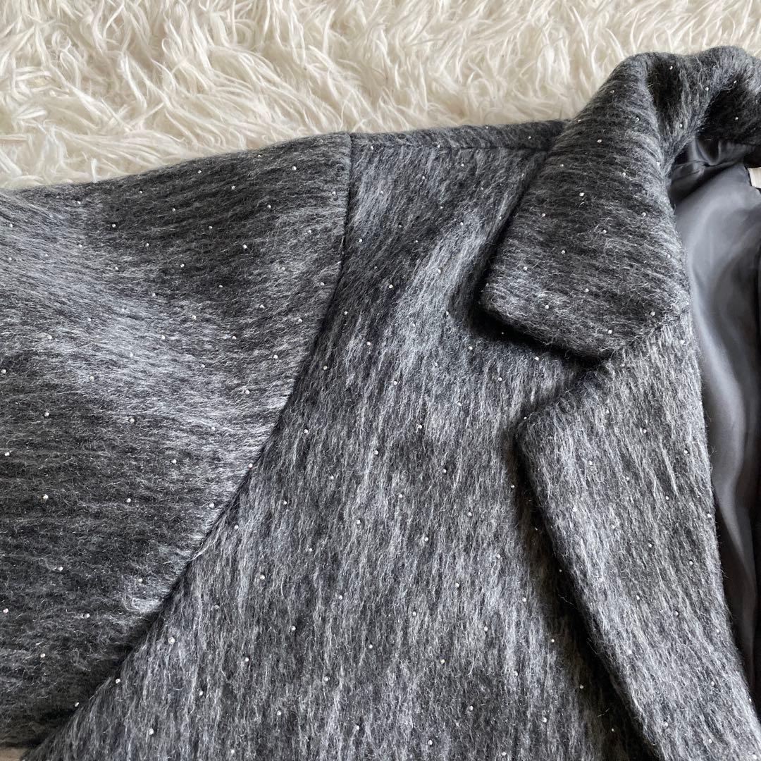 mloin nuit shaggy coat / ダークグレー