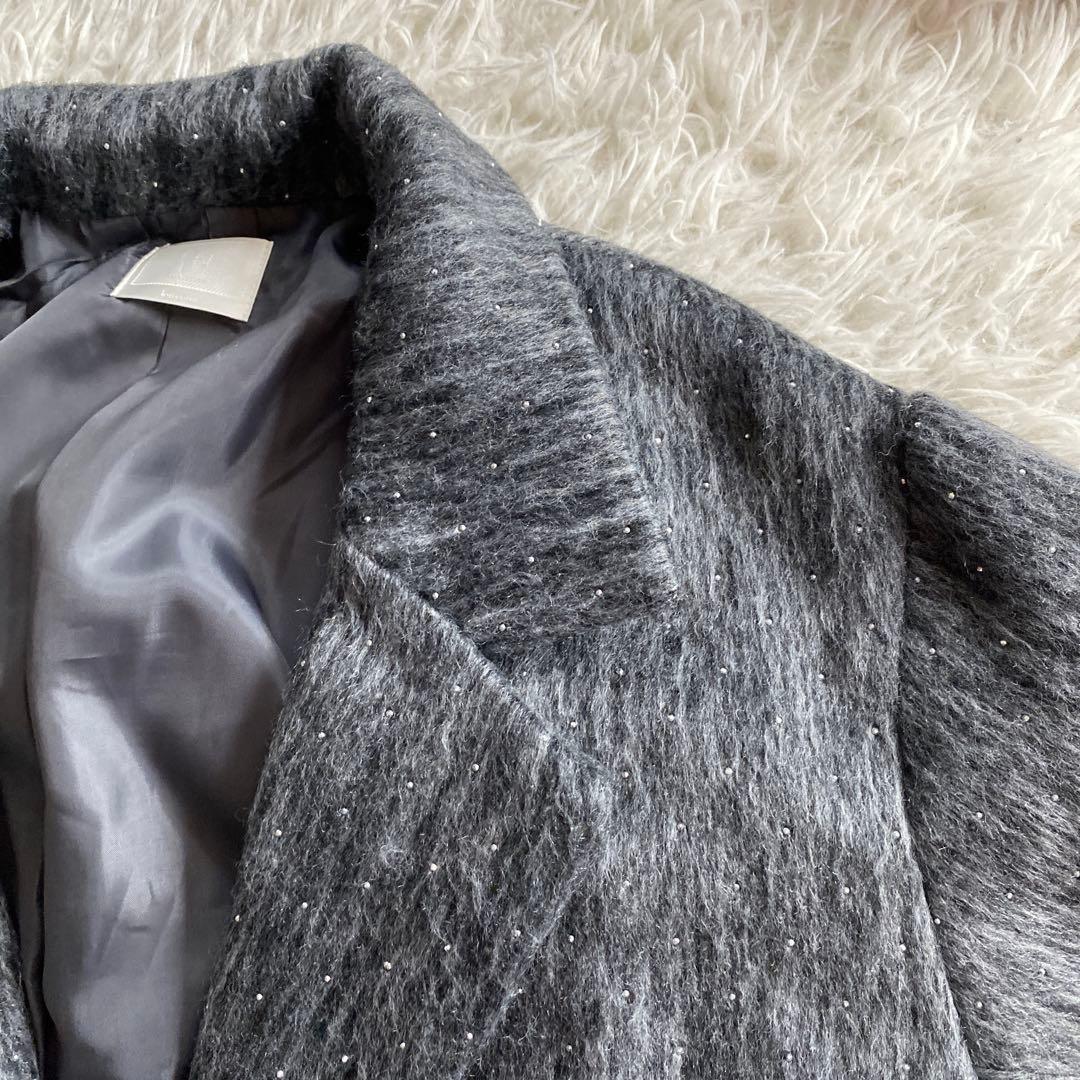 mloin nuit shaggy coat / ダークグレー