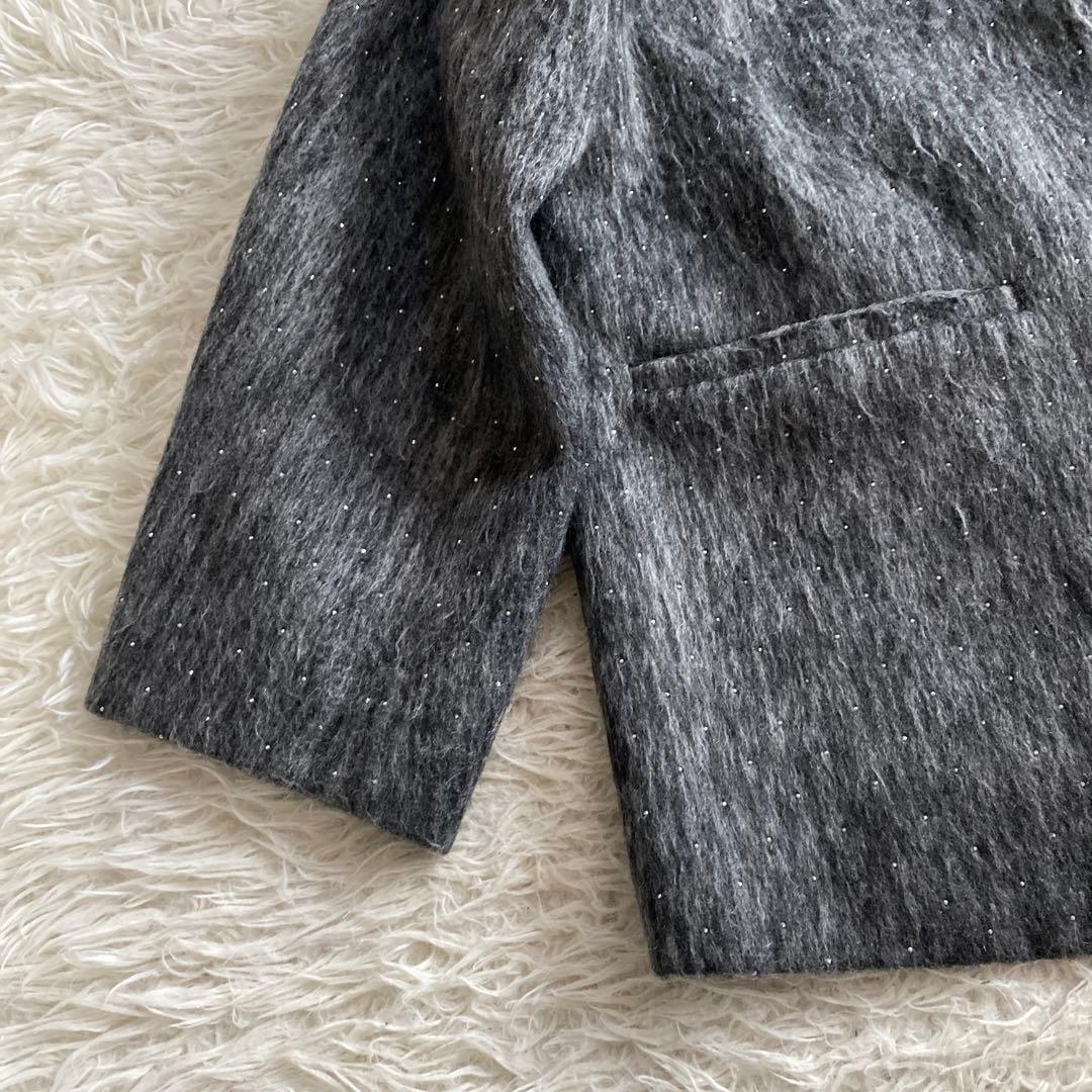 mloin nuit shaggy coat / ダークグレー