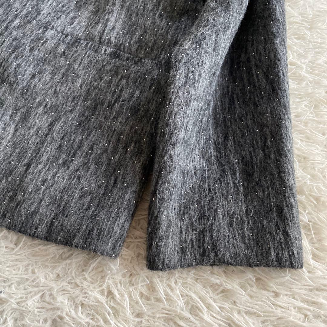 mloin nuit shaggy coat / ダークグレー