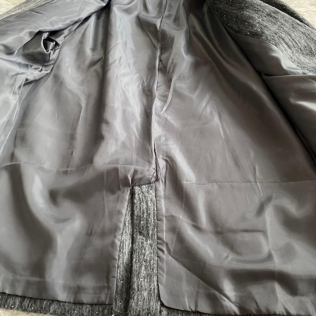 mloin nuit shaggy coat / ダークグレー