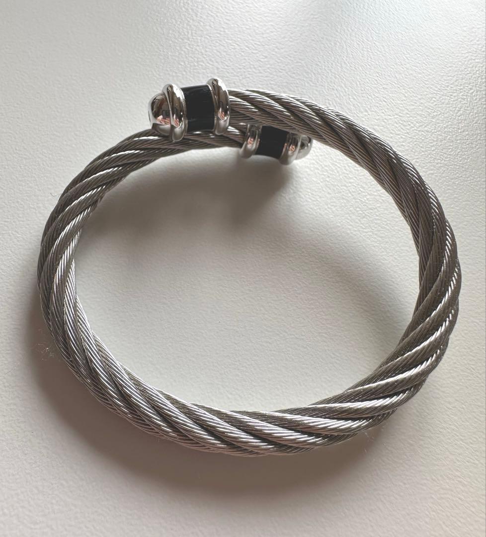 極美品 フィリップシャリオール ワイヤー ブレスレット バングル