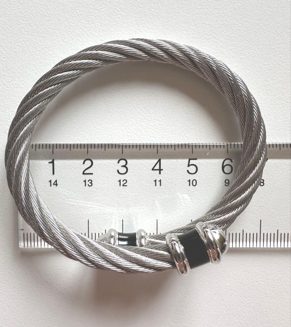 極美品 フィリップシャリオール ワイヤー ブレスレット バングル