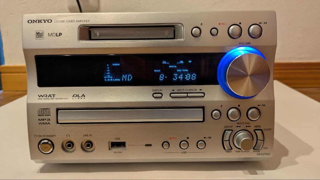 【美品】ONKYO FR-N7NX CD/MDコンポ スピーカー付