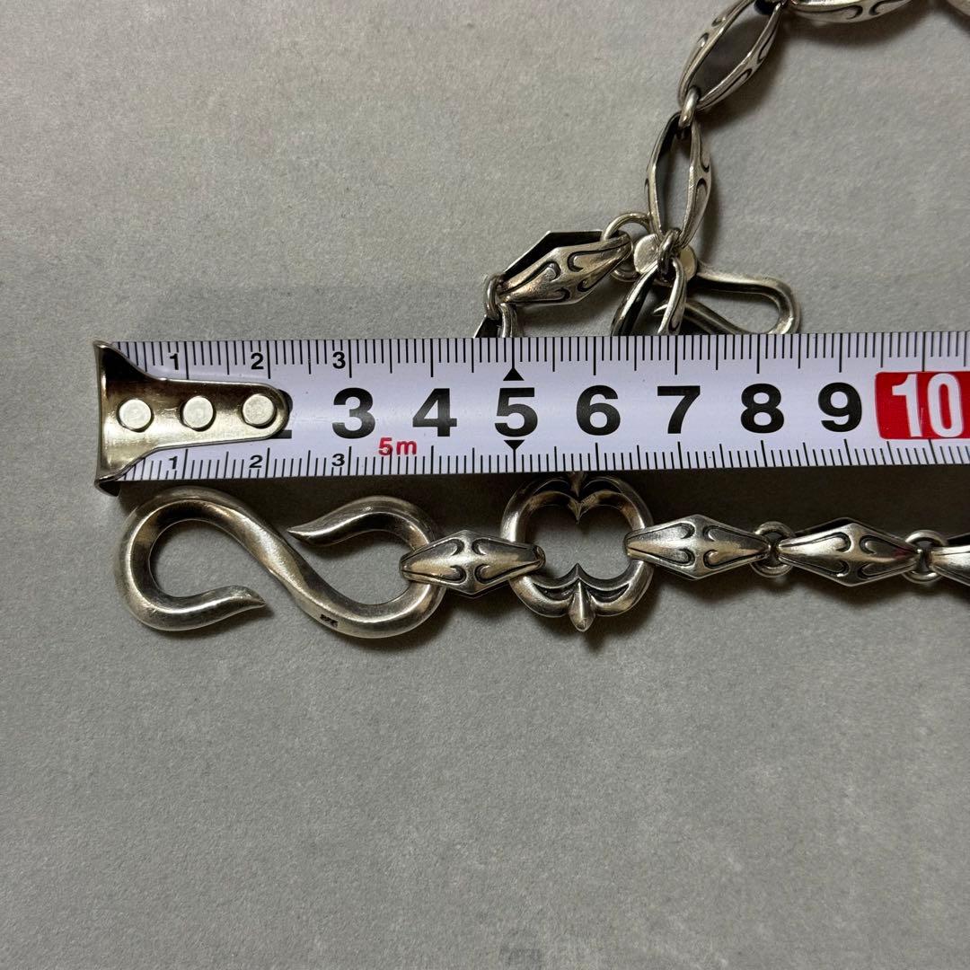 希少！シルバー925 純銀　ウォレットチェーン　ダブルフック　シンプルデザイン