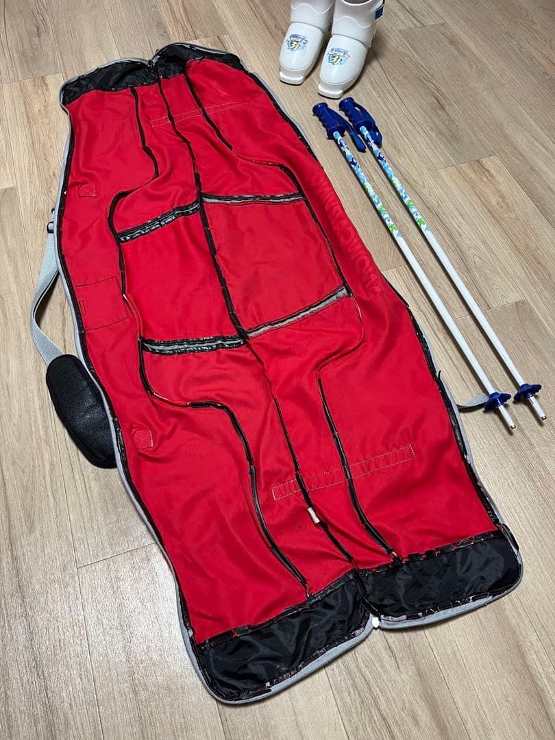 【子供スキーセット】SALOMON 130cm ブーツ ストック他 ケース付属