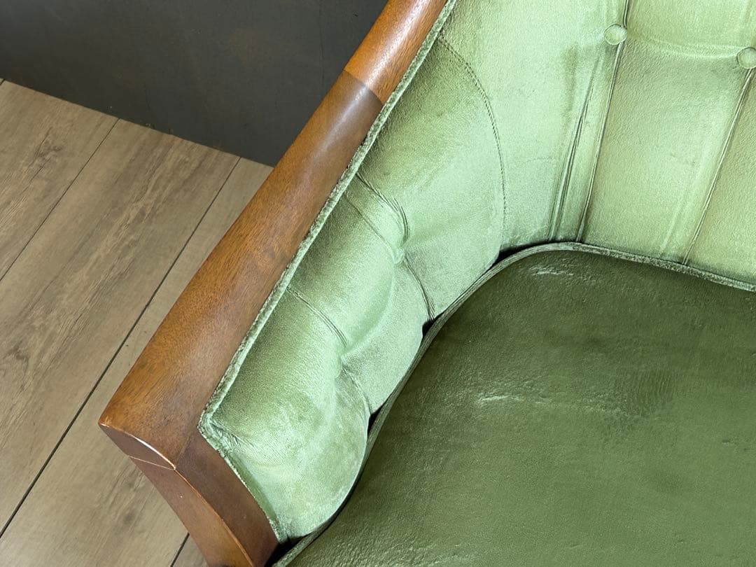 ①マルニ　 maruni サランテ　1Pソファ　パーソナルソファ　グリーン　SZ