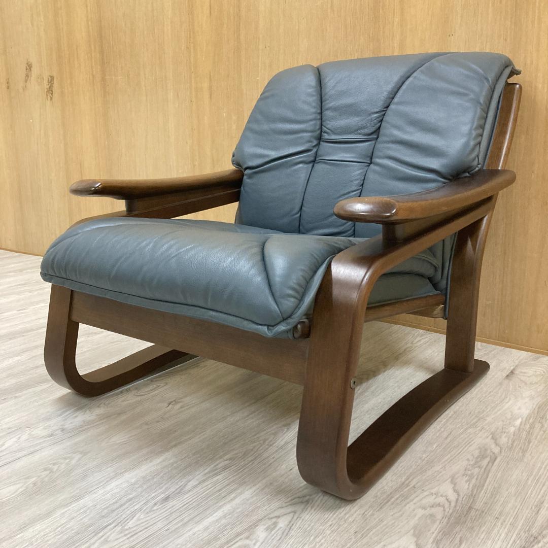 冨士ファニチアFUJI FURNITURE 　本革　1人掛けソファ 1PソファB