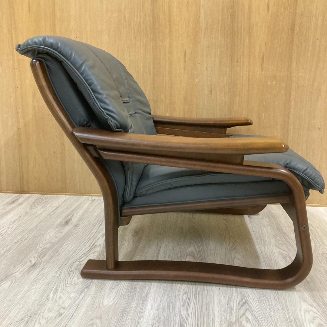 冨士ファニチアFUJI FURNITURE 　本革　1人掛けソファ 1PソファB