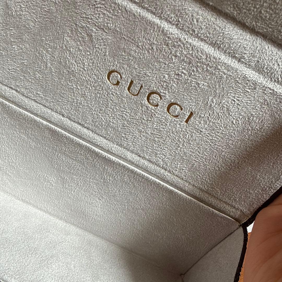 GUCCI ブラウンラウンド型サングラス ケース付き